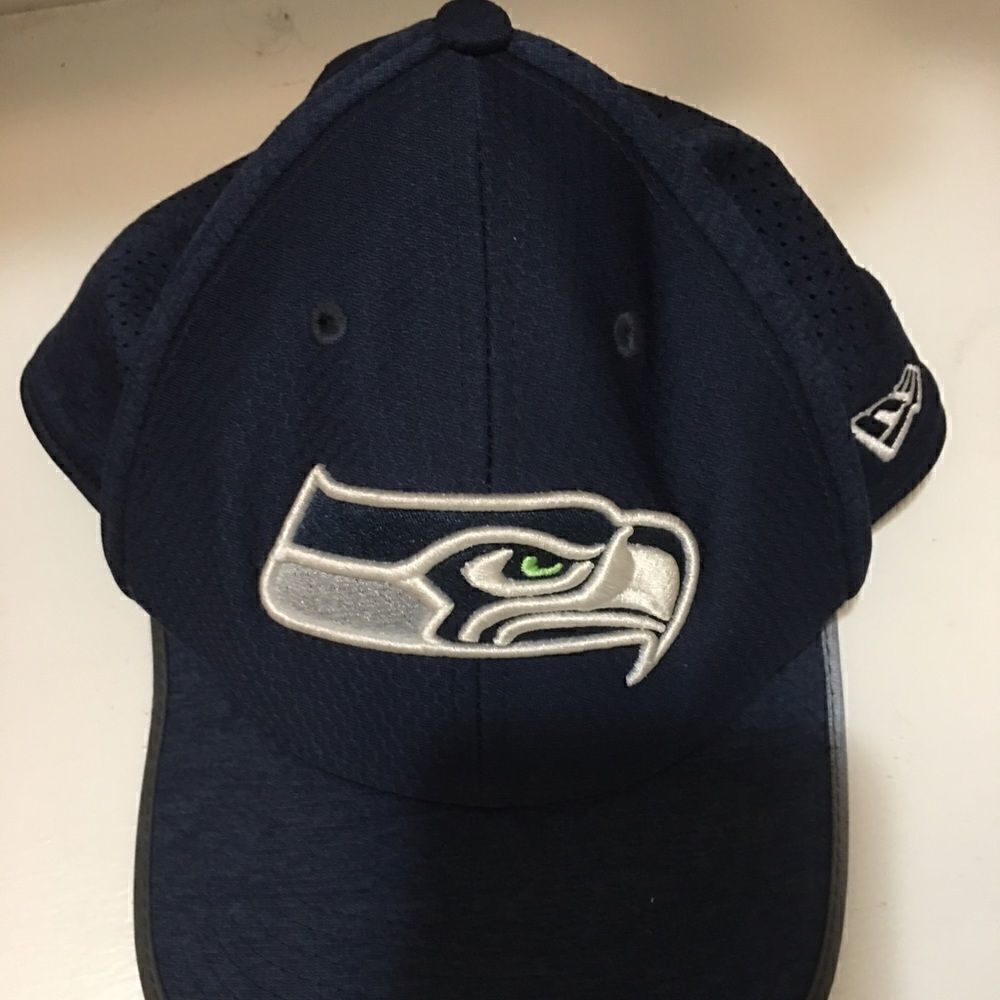 Seattle Seahawks Blue stretch NFL cap M/L new era Coach Michael Barrow Miami